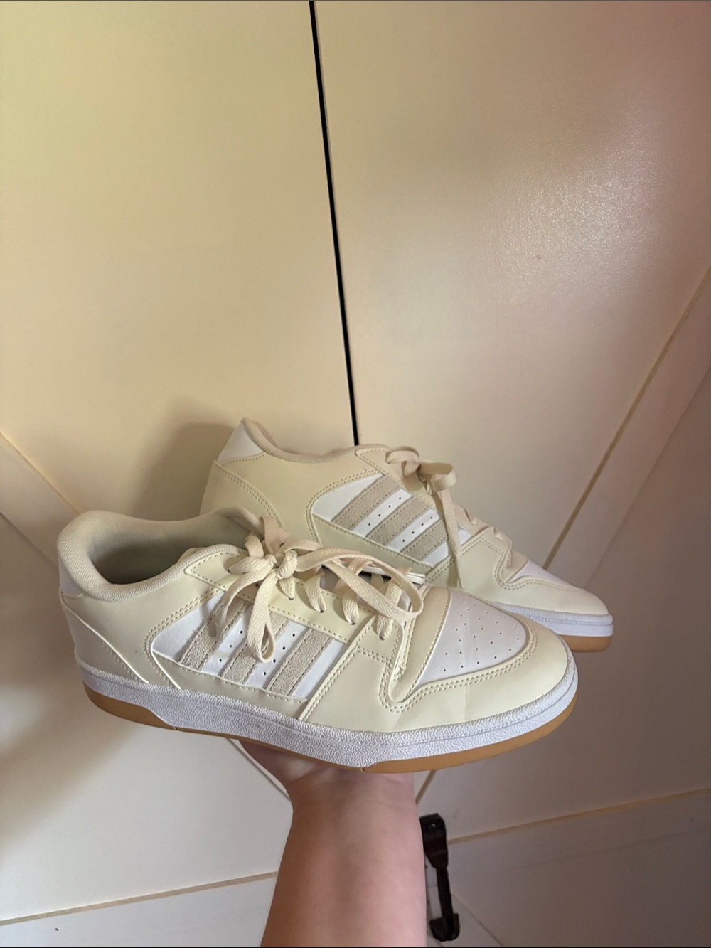 adidas Cream Low-Top Sneakers for Women